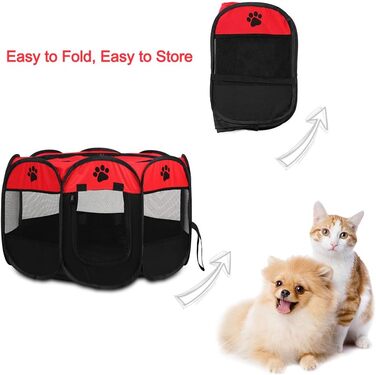 Змінний вольєр для цуценят Greensen: портативний, 600D Oxford, для собак, кроликів, морських свинок, котів (внутрішній/зовнішній)