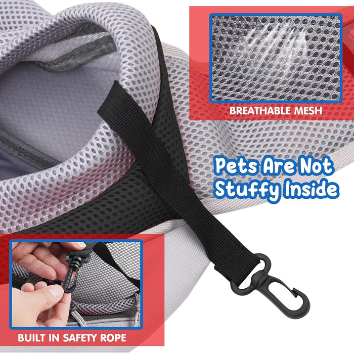 Сумка-переноска для собак PETCUTE, чорна, до 4 кг