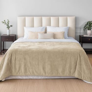 Водонепроникний коврик Dreamzie для собак - 127x152 см, для дивана та ліжка, Sherpa Fleece, миючий, Бежевий, XXXL (218x274 см)