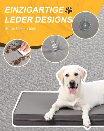 Ортопедичне ліжко для собак Favodormir, велике та середнє, 91x69x7 см (Сірий)