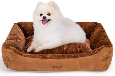 Ортопедичне ліжко для собак Nobleza, XL, 110x75x20 см. М'яке, зручне, з антиковзким покриттям, коричневе