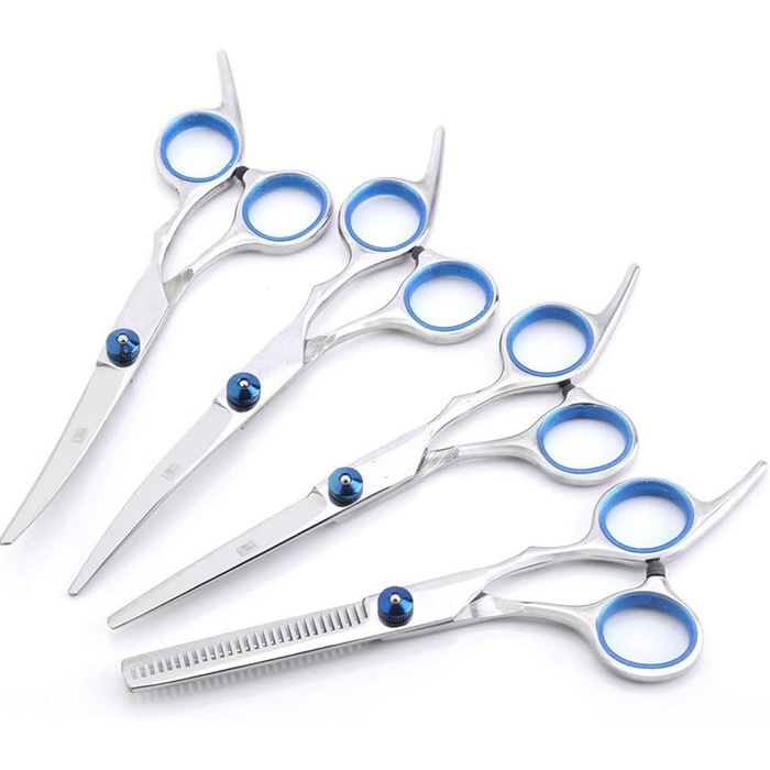 Набір професійних ножиць для грумінгу собак, Pet Grooming, сталевий триммер, догляд за шерстю, 6-дюймові ножиці, ножиці для розрідження, вигнутий гребінець