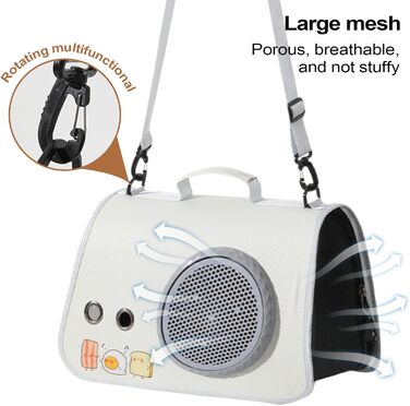 Транспортна сумка для котів – переноска для тварин з плечовим ременем – органайзер для подорожей, кемпінгу та прогулянок