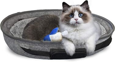 Doc & Phoebe's 3-в-1 переноска для котів і собак, трансформер: сумка, будиночок, ліжко, портативна дорожня сумка для домашніх тварин