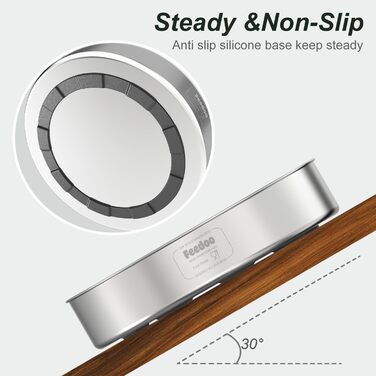 Feedoo миска для собак Slow Feeder, подвійна, SUS304 нержавіюча сталь, з нековзною гумовою основою, лабіринт для повільного годування, 740 мл, для малих і середніх порід
