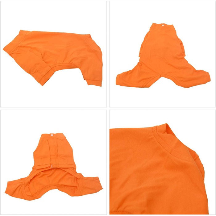 Комбінезон для собак Lovelonglong з чистої бавовни, 4 лапи, для великих та середніх собак, розмір XXL, Зелений (XXXL (Велика собака ~36 кг), Помаранчевий)