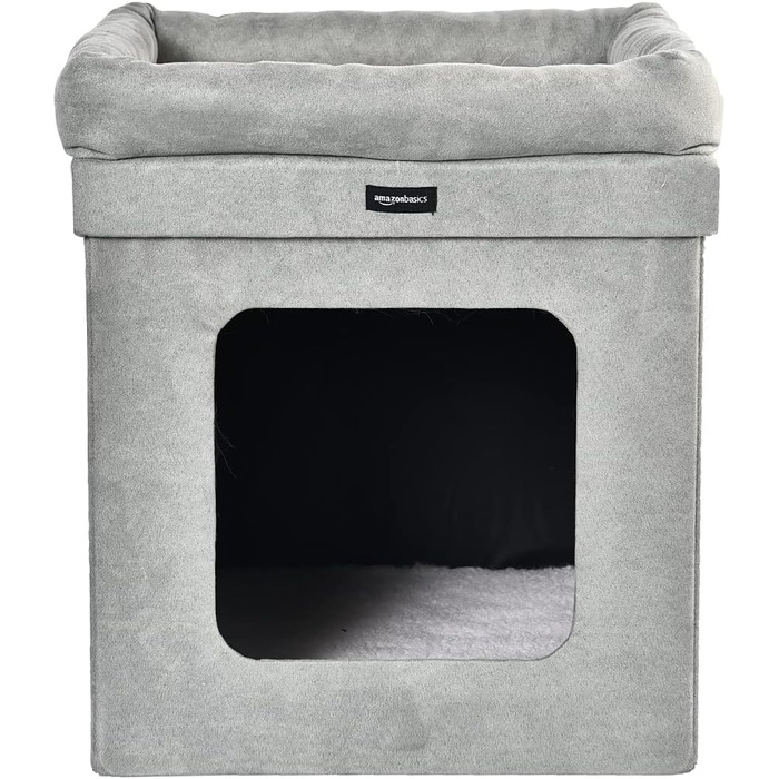 Складаний будиночок для котів Amazon Basics, 38x38x43 см, сірий