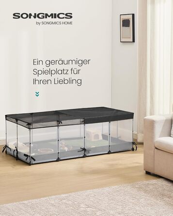 Клітка для дрібних тварин SONGMICS, 144 x 74 x 47 см, білий колір, LPC015W01 M