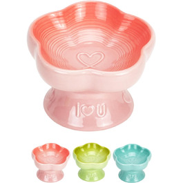 Антишвидкісний набір для собак, миска для їжі для котів та маленьких собак, керамічна миска (Morgenblüte) (Sanfte Liebe)