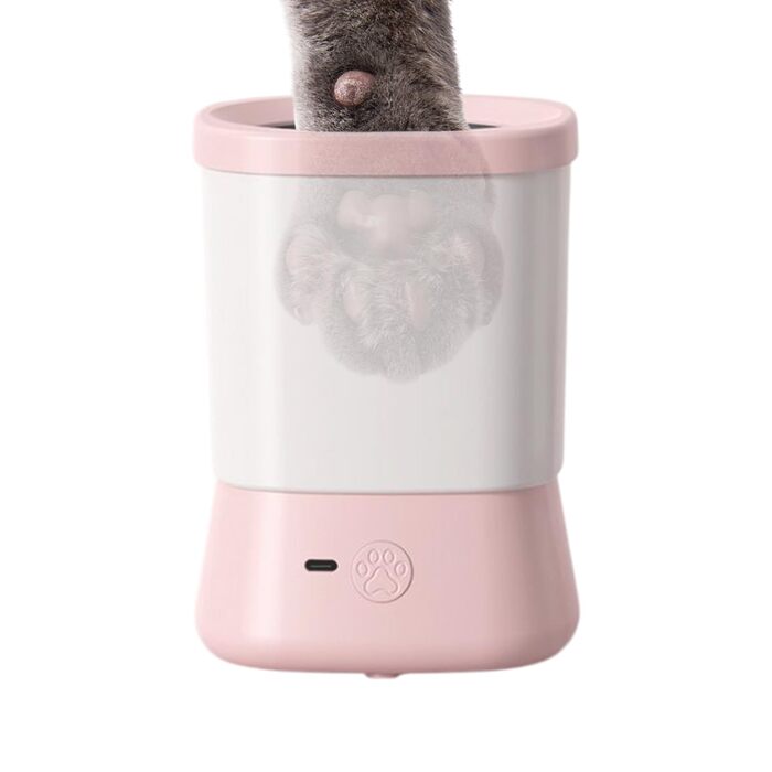 Очищувач лап для собак - чаша для миття лап, аксесуар для догляду за лапами, водонепроникний, для дому, подорожей, кемпінгу, хатніх прогулянок, рожевий