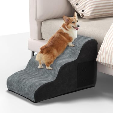 Сходинка для собак маленьких порід, 3 сходинки, зручна та безпечна, з антиковзким покриттям