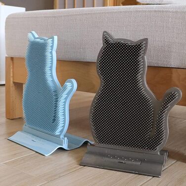 Щітка для котів 3-в-1: масажер, скребок для видалення шерсті та масажна настінна панель. Підходить для короткошерстих та довгошерстих котів.