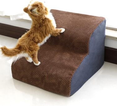 Сходинки для котів та собак Yanman 2 сходинки, для дивану, з щільного пінопласту, знімний чохол, бежевий