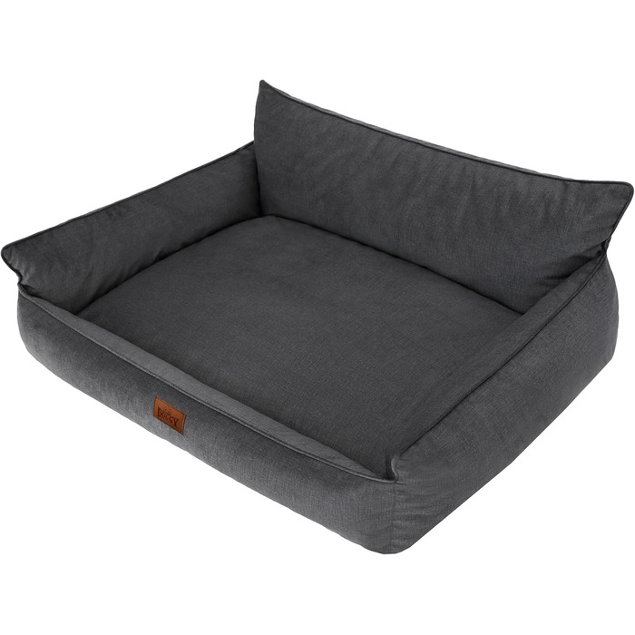 Лежанка для собак та котів, лежанка-софа, лежанка для тварин, лежанка для собак, 64 x 49 см, бежева, еко-льон