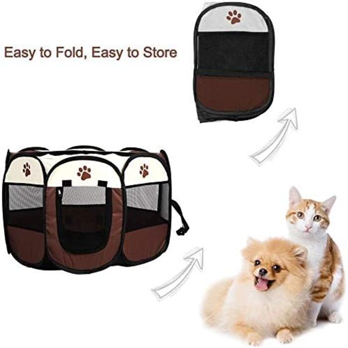 Вольєр для цуценят та тварин, розкладний вольєр для собак, кроликів, морських свинок, котів. Розмір 81 x 45 см