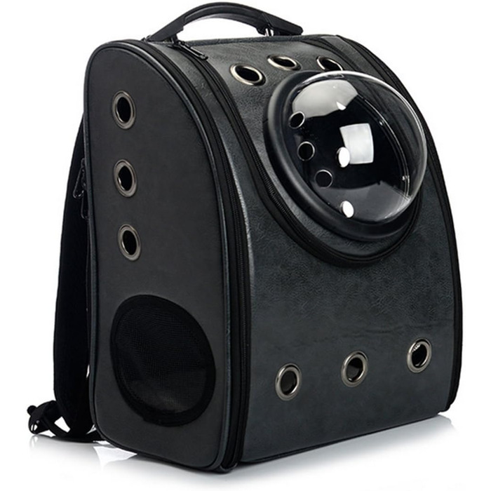 Рюкзак для тварин FOKOM, чорний, 32 x 29 x 42 см - переноска для собак, котів, кроликів