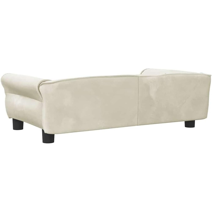 Крісло-ліжко для собак, м'яке ліжко для собак, диванчик для собак, ліжко для котів, світло-кремовий оксамит (95 x 55 x 30 см)