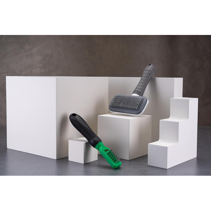 Набір з 2 щіток для собак та котів преміум-класу, для довгої та короткої шерсті, з інструментом для видалення ковтунів - ідеальний догляд за шерстю та догляд за кігтями для собак та котів