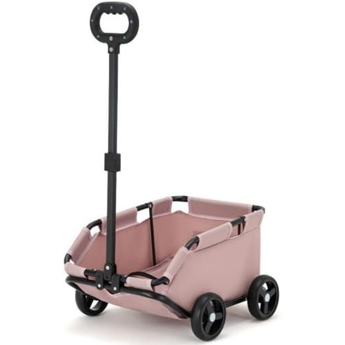 Візок для міні-тваринок, рожевий: котячий/собачий, складний, з лебідкою, EVA-колеса, 7 кг