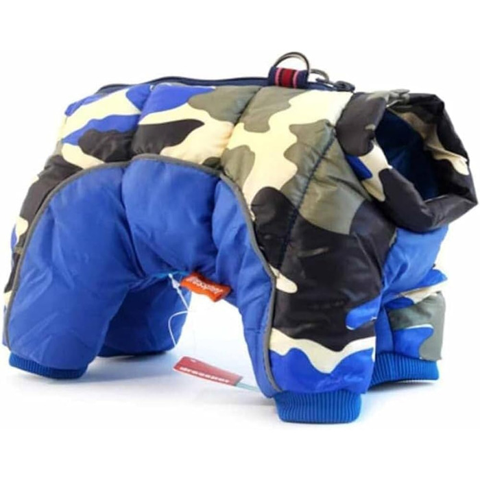 Зимова куртка для собак Geposterte, тепла водонепроникна куртка для собак, для великих і середніх собак, камуфляж синій