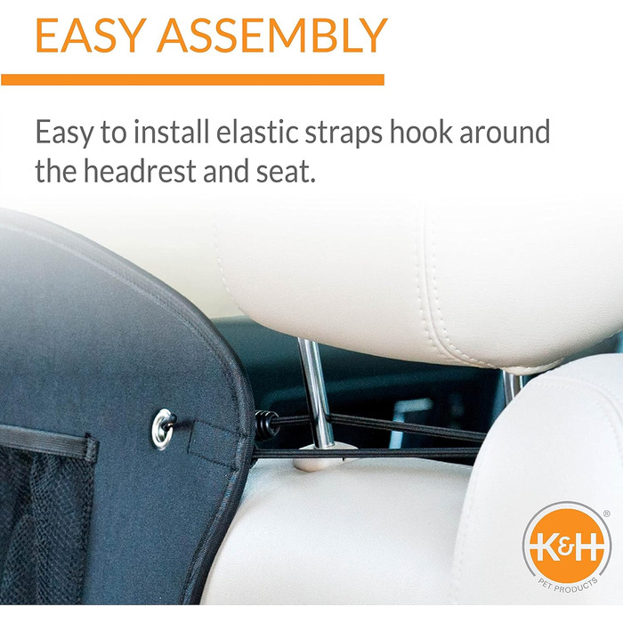 Сітчаста бар'єра для собак K&H Pet Products: безпека та комфорт у подорожах, чорна, 58 x 61 см