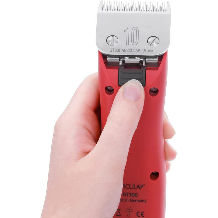 Акумуляторна машинка для стрижки собак Agrarzone Edition Aesculap FAV5 CL з набором гребенів | Потужна машинка для собак з ножем 1,5 мм | 4 години роботи | Професійний тріммер для собак, коней