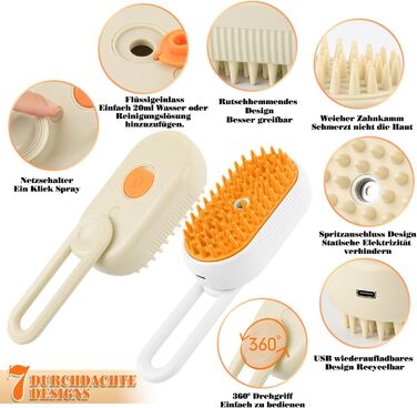 BiPawTi Парова щітка для котів та собак 2 шт. - для масажу, видаляє шерсть, покращує стан шерсті