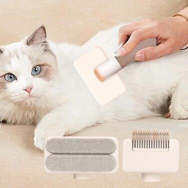 Щітка для котів: догляд за шерстю, масаж, видалення ворсу. Підходить для довгошерстих котів, кошенят, цуценят, собак. Для дому, ванни, спа, подорожей та відпочинку на природі