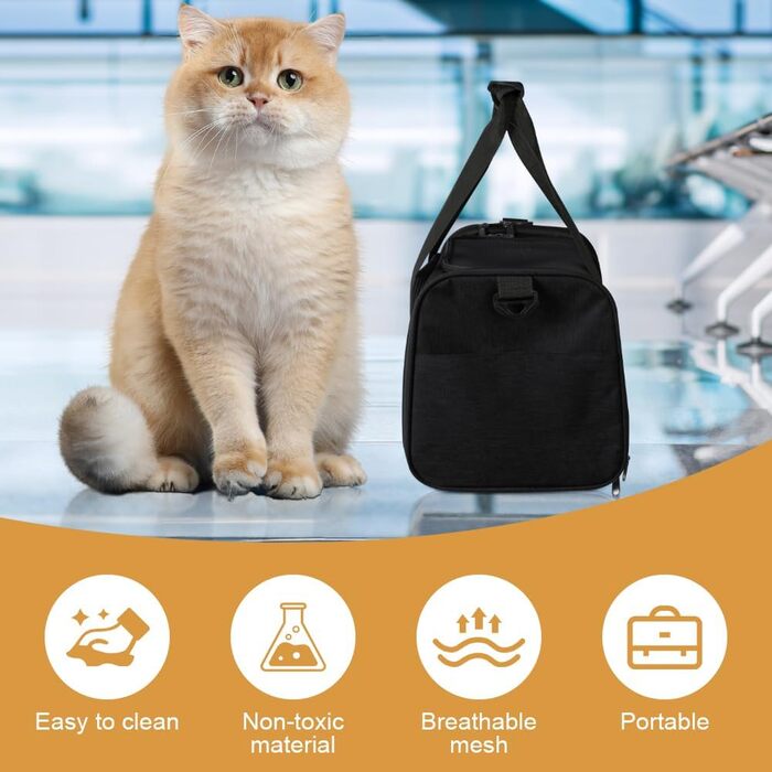 Складана переносна сумка-бокс для собак та котів VSSHE, 15 кг, чорна