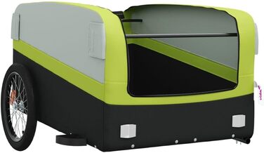 Причіп для собак, велосипедний причіп, причіп для транспортування, чорний та зелений, 45 кг, для велосипеда та джоггінгу, легка збірка, універсальний