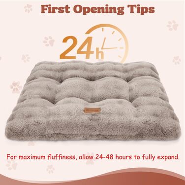 Ліжко для котів Nobleza, м'яке та пухнасте, 50 x 40 см, коричневе. Також підходить для маленьких собак. Легко миється, не слизьке.