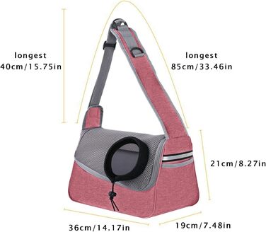 Сумка-переноска для тварин: для котів та собак, рожево-сіра-блакитна, 36x21x19 см