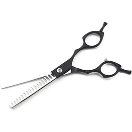Ножиці для грумінгу собак, вигнуті, професійні, для догляду за шерстю, чорного кольору