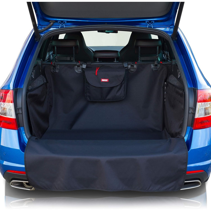Захист для багажника автомобіля BARTSTR для собак, універсальний, підходить для універсалів. Вологостійкий килимок з боковим та захистом бампера. У комплекті – сумка на плече (XXL)