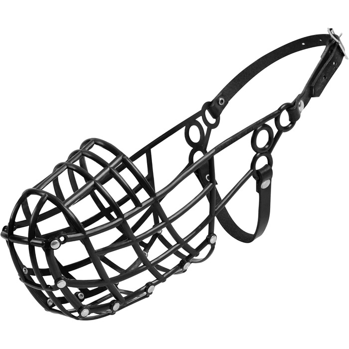 Маукорб для гончих собак Don Pare 107 (чорний) для Лурчерів, Слоугі, Салукі - регульований, для тренувань та перегонів