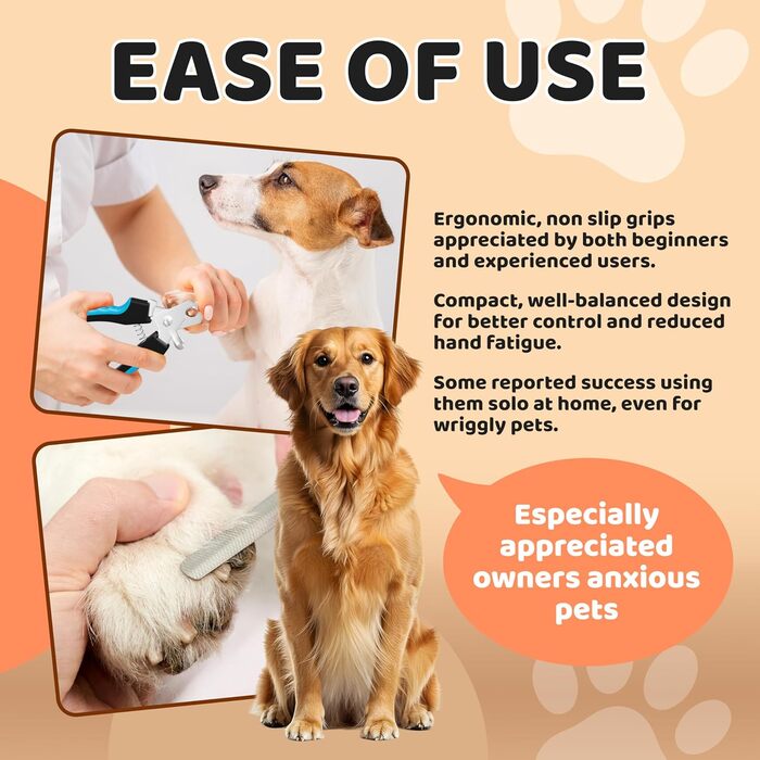 Набір для догляду за собаками: щітка та інструмент для стрижки нігтів. Безпечний набір для грумінгу собак, котів, кроликів та морських свинок. Чорний колір