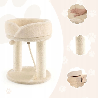 Низький кігтеточка-ліжечко Costway для котів до 60 см