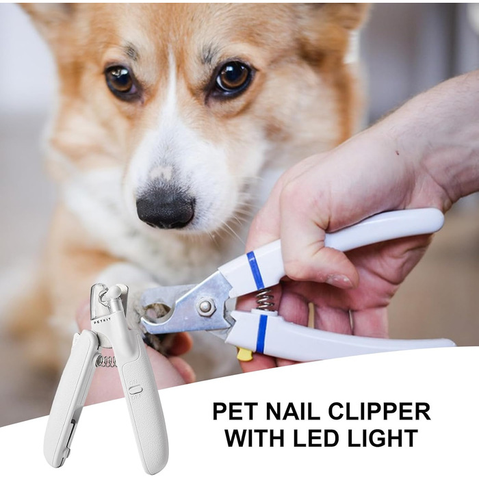 Кусачки для обрізання кігтів собак з підсвічуванням, триммер для тварин з LED - кусачки для цуценят, для грумінгу, дому, подорожей, кемпінгу, використання в приміщенні та на вулиці