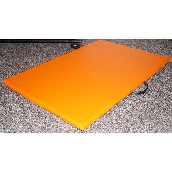 Килимок для собак, лежанка для тварин: двосторонній, штучна шкіра, піна, 3 см (110x65 см), оранжевий