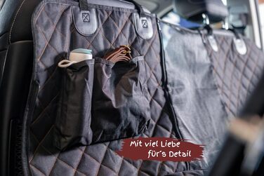 Захист сидінь автомобіля ForYou® з підстилкою для собак - Водовідштовхувальний захист сидінь для собак з боковими панелями та віконцем, стійкий до подряпин, преміум-якість, Made in Germany