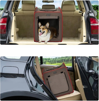 Переноска для собак PetsFit, коричнева, L/XL (64 см x 79,5 см x 56 см)
