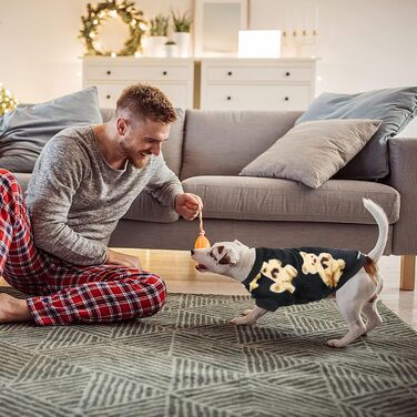 Теплий зимовий халат для собак Galatée, флісовий пуловер для маленьких та середніх собак (XL, чорний)