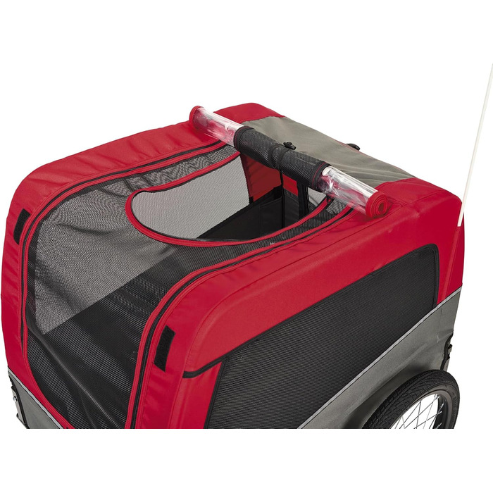 Причіп для велосипеда для собак Deluxe Getaway Solids M, червоний – для прогулянок