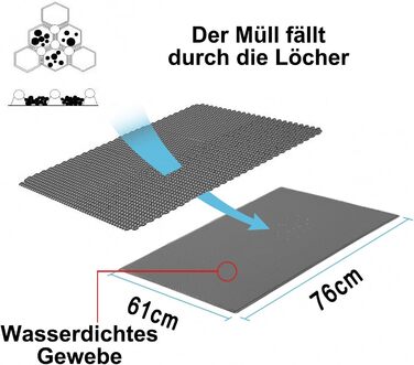 Килимок для котячого туалету Pieviev Katzenklo Matte з водовідштовхувальним шаром, дизайн 