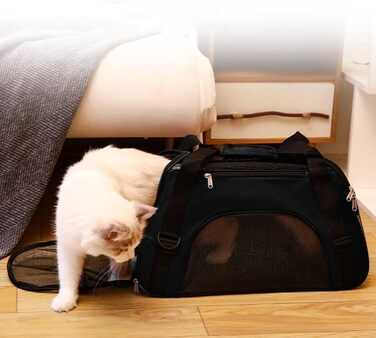 Транспортний бокс для котів, чорний: дихаючий, багатофункціональний, для подорожей та активного відпочинку