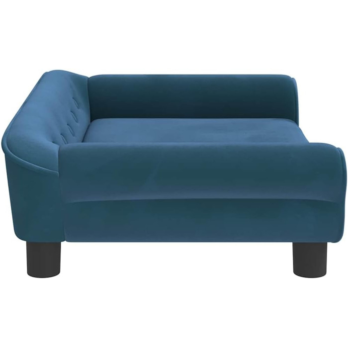 Крісло-ліжко для собак, м'яке ліжко для тварин, лежанка для маленьких собак та котів, блакитний колір, 70 x 48 x 22 см, з велюру