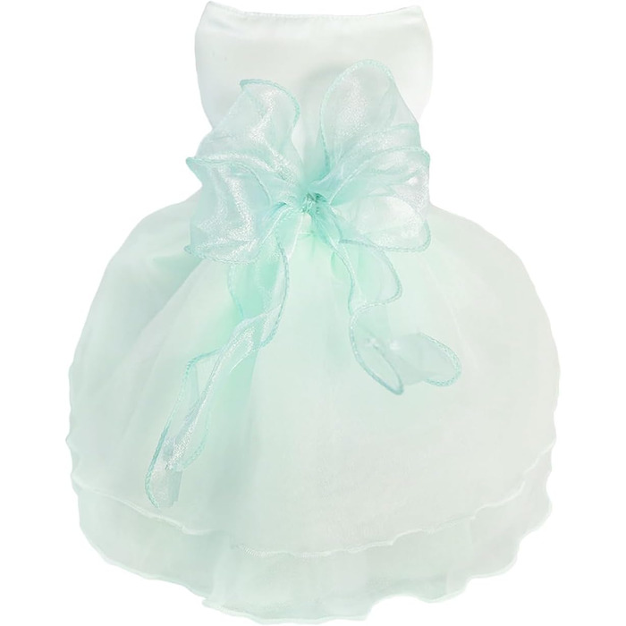 Сукня для собак на весілля: розкішний плаття для цуценят, літнє вбрання принцеси, сукня з бантиком для маленьких дівчаток (XL, Зелений)