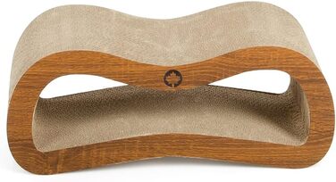 Крязовий борд Orbit Petite для котів | Дерево, крязовий картон, котяча м'ята | 45 x 18 x 23 см