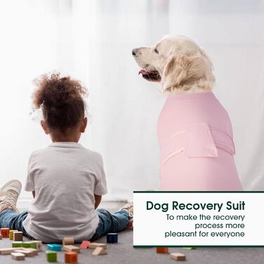 Тільце для собак після операції Kuoser: захист від лизання, дихаюча тканина, для собак після кастрації/стерилізації, рожевий, XS