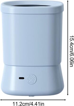 Автоматичний очищувач лап для собак Xijobido - для догляду за тваринами, водонепроникний, 2 швидкості, аксесуари для подорожей, кемпінгу, хайкінгу (блакитний)